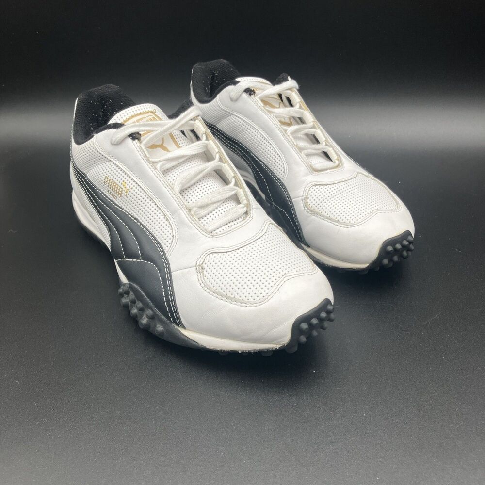 Puma Temo CTL-504 Womens Size 7 White Black Lace Up Athletic Shoes